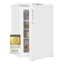 Exquisit Gefrierschrank GS80-HE-040E Weiss | Standgerät | 91 L Volumen | Weiß