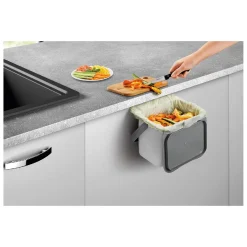 MetaltexAbfallbehälter Bin Tex Mit Deckel 4l Grau, Grau