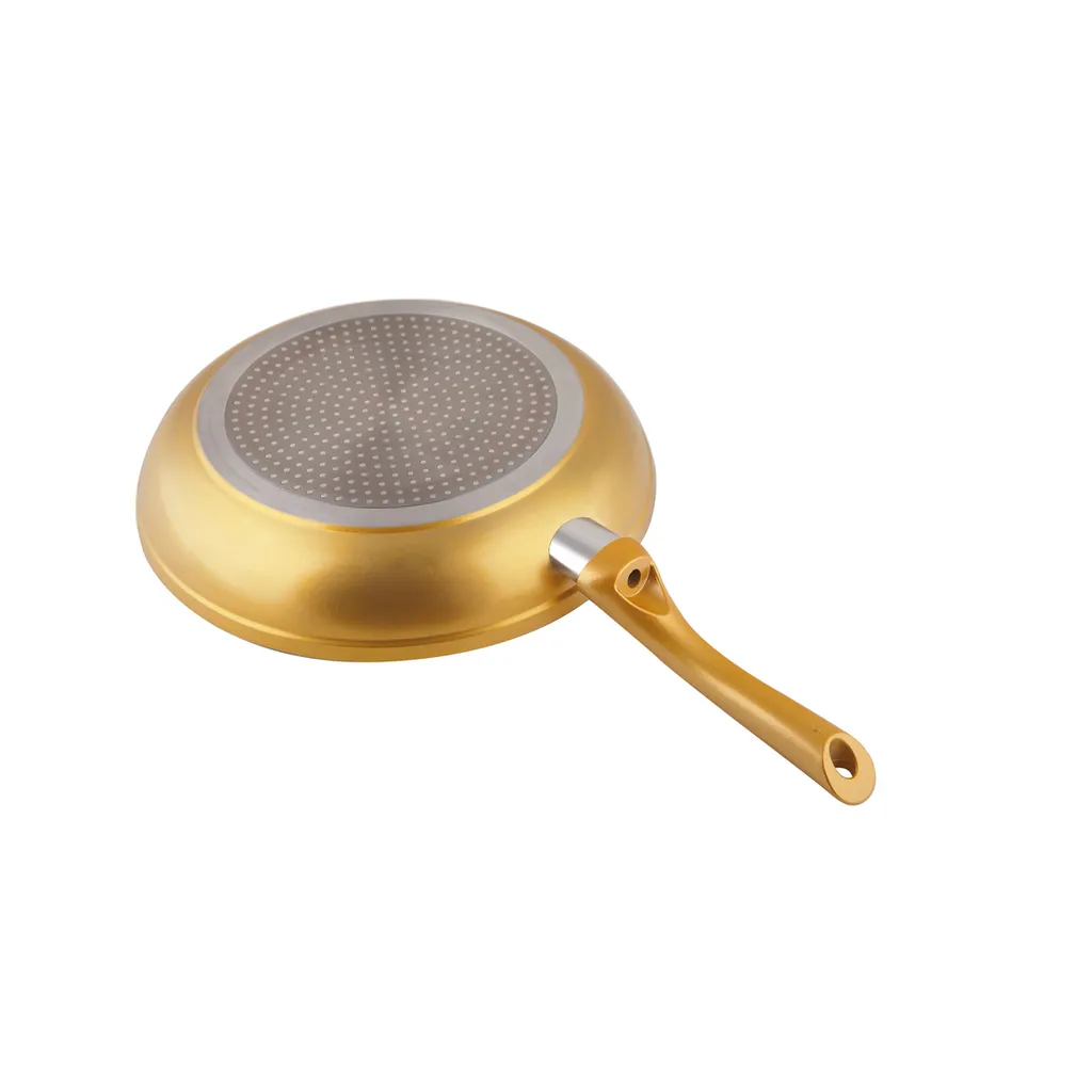 ISL GmbH CERAMICORE - 5ER-SET KERAMIK-Beschichtung Mit Glasdeckel Bratpfannenset 20cm 24cm 28cm Pfannenset Aluminium Gold – Bild 3