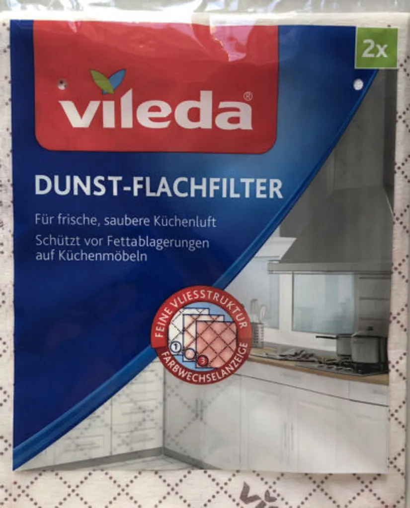 Vileda Dunst-Flachfilter Mit Farb-Wechselanzeige (2 St.)