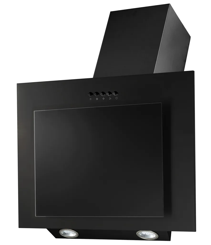 PKM KH-MSH-60BX Schwarz Dunstabzugshaube 60cm Schräghaube Randabsaugung