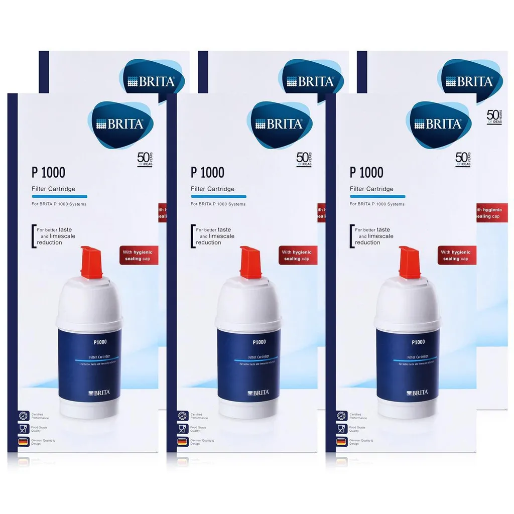 BRITA Filterkartusche P1000 – Schützt Haushaltsgeräte Vor Verkalkung (6er Pack)