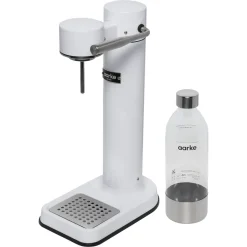 AARKE Wassersprudler Carbonator 3 White Weiss Mit PET Flasche Edelstahlgehäuse