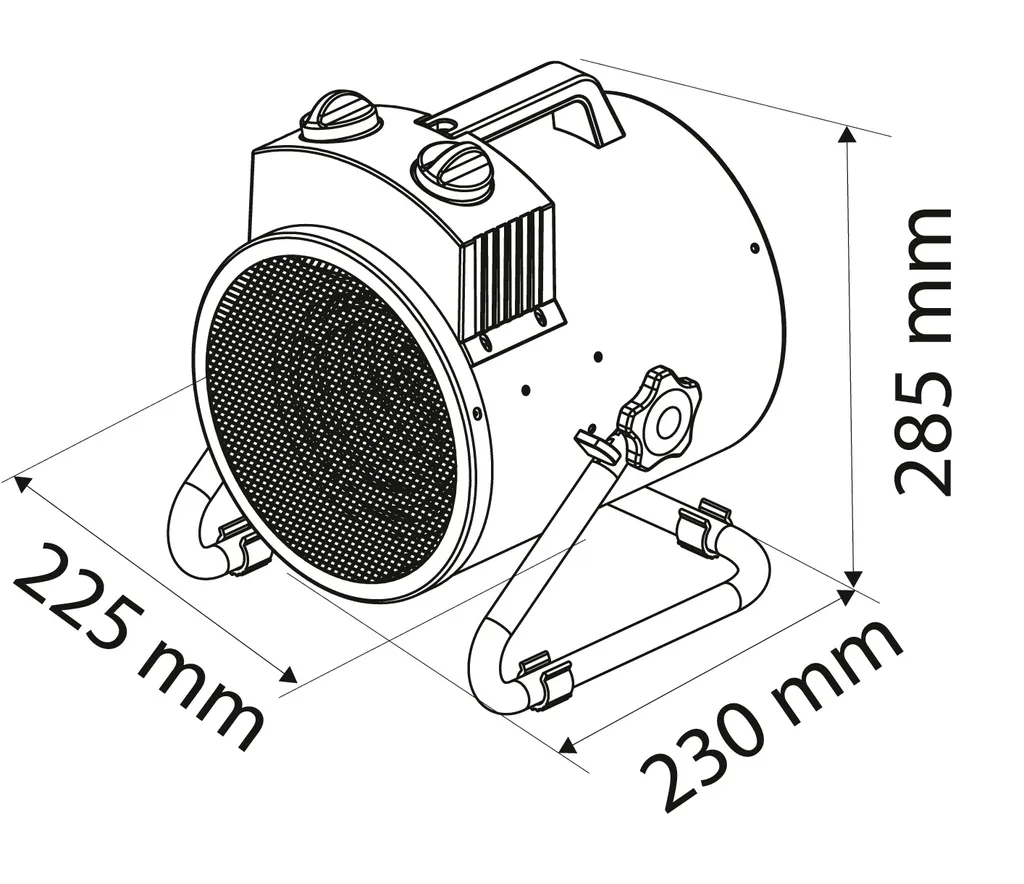 NEO TOOLS Industrie-Elektroheizgerät Aus Edelstahl (2 KW - IPX4) – Bild 8