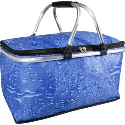 Conny Clever® Einkaufskorb Conny Mit Verstärktem Griff Faltbar Picknick-Korb Klappbar Einkaufstasche Für Unterwegs Mit Thermo- Isolierung Handlich Und Abwaschbar