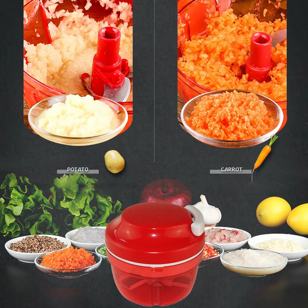 Jesunfuzhu 2x Zerkleinerer Gemüseschneider Universal Obst Fleisch Zwiebelschneider Zwiebe Chef Speedy – Bild 4