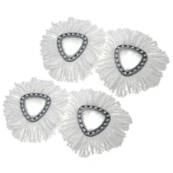 Vhbw 4x Wischbezug Kompatibel Mit Vileda Easy Wring & Clean, Turbo Easy Wring Wischmopp - Ersatzkopf, Mikrofaser, Schwarz, Weiß