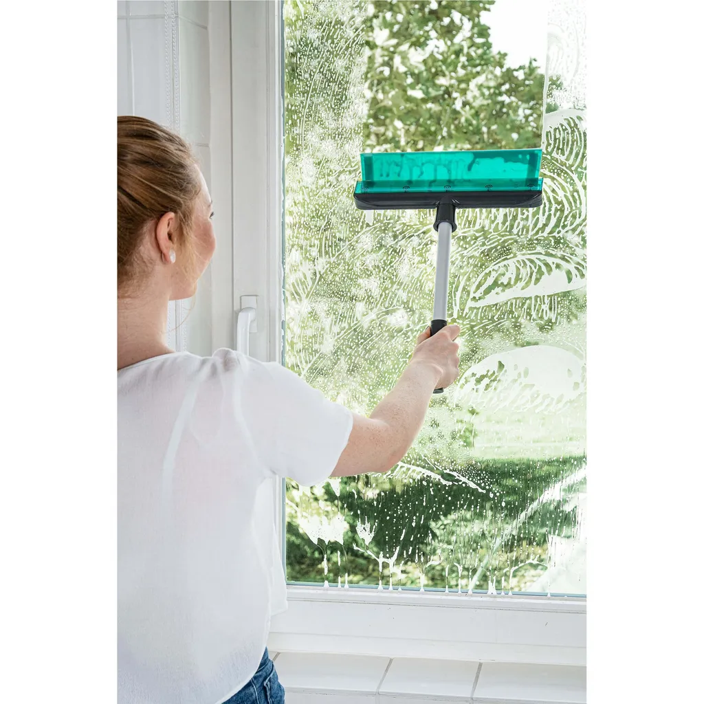 Genius Fensterwischer-Set 8-tlg - Fensterputzer + Universalstange, Wanne & Mikrofaserbezug | Glänzende Und Streifenfreie Sauberkeit; A81965 – Bild 6