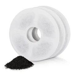Navaris 3x Ersatzfilter Für 2,8 L Wasser Trinkbrunnen - 3er Set Ersatz Filter Für Katzen Hunde Wasserbrunnen - Gegen Geruchs- Und Geschmacksstoffe