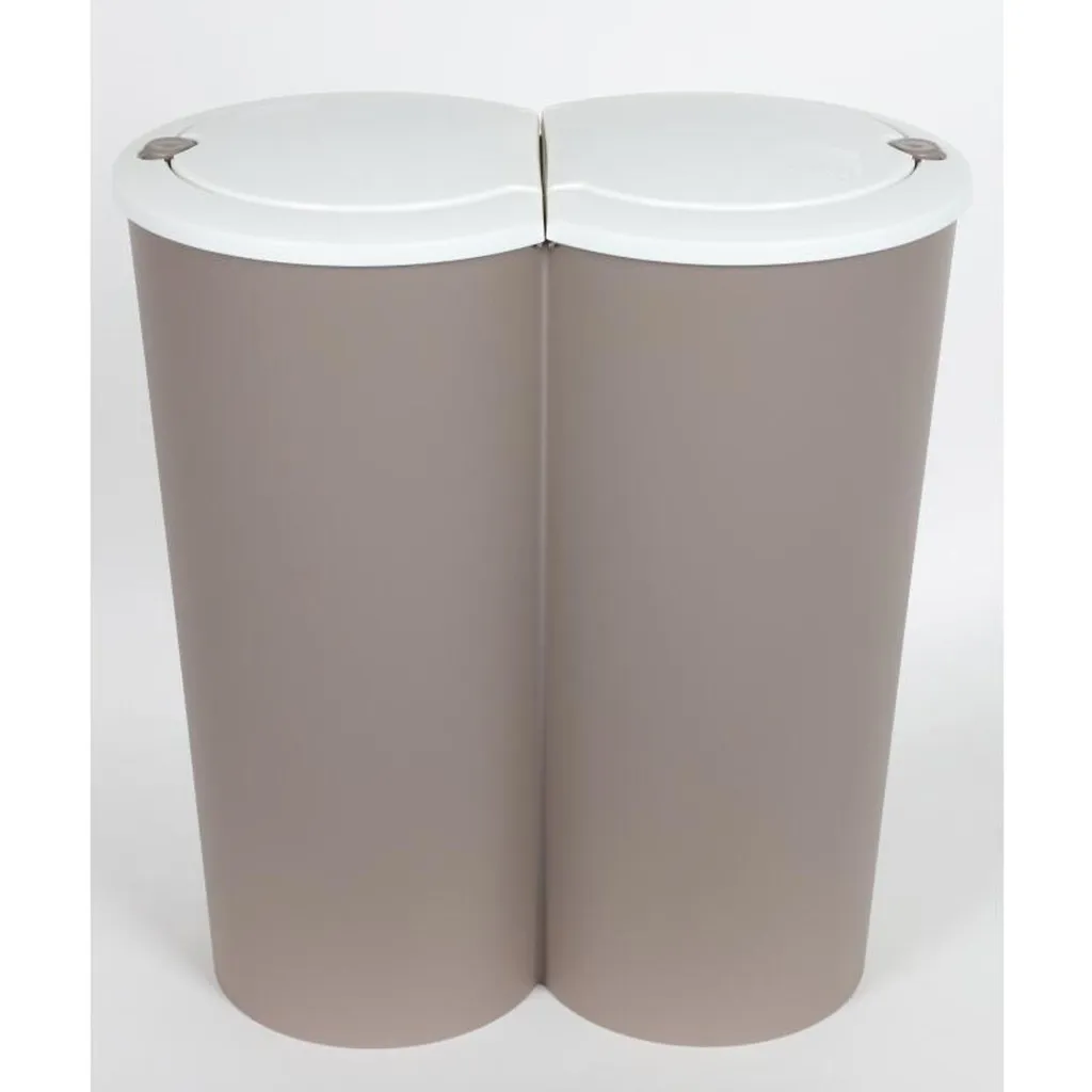 Deuba Mülleimer 50 L Duo 2fach Trennsystem 2x25L Druckknopf-Automatik Küche Abfalleimer Müllbehälter Mülltrennung Büro, Farbe:schwarz - Black - Noir – Bild 22