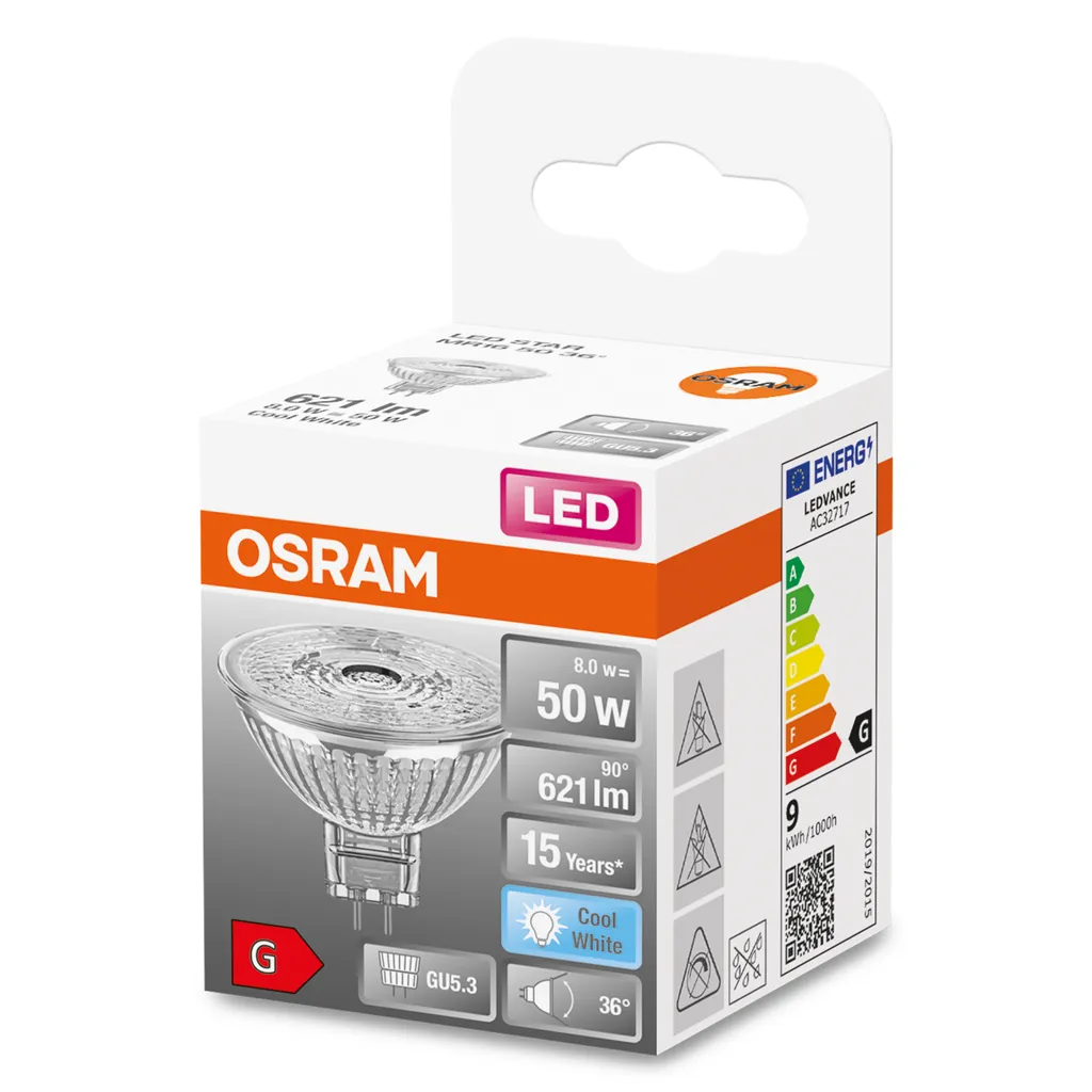 Osram LED Reflektor Star MR16 50 GU5.3 8 W Neutralweiß, Klar – Bild 9