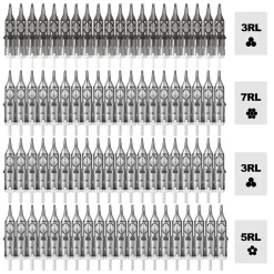 Tatooine 80 Stück Tattoo Nadeln Set Mixed Sterilisierte Tattoo-patronennadeln Für Tattoo Pen Tattoo Cartridges Nadeln Tattoo Zubehör Für Tattoo-Maschinen