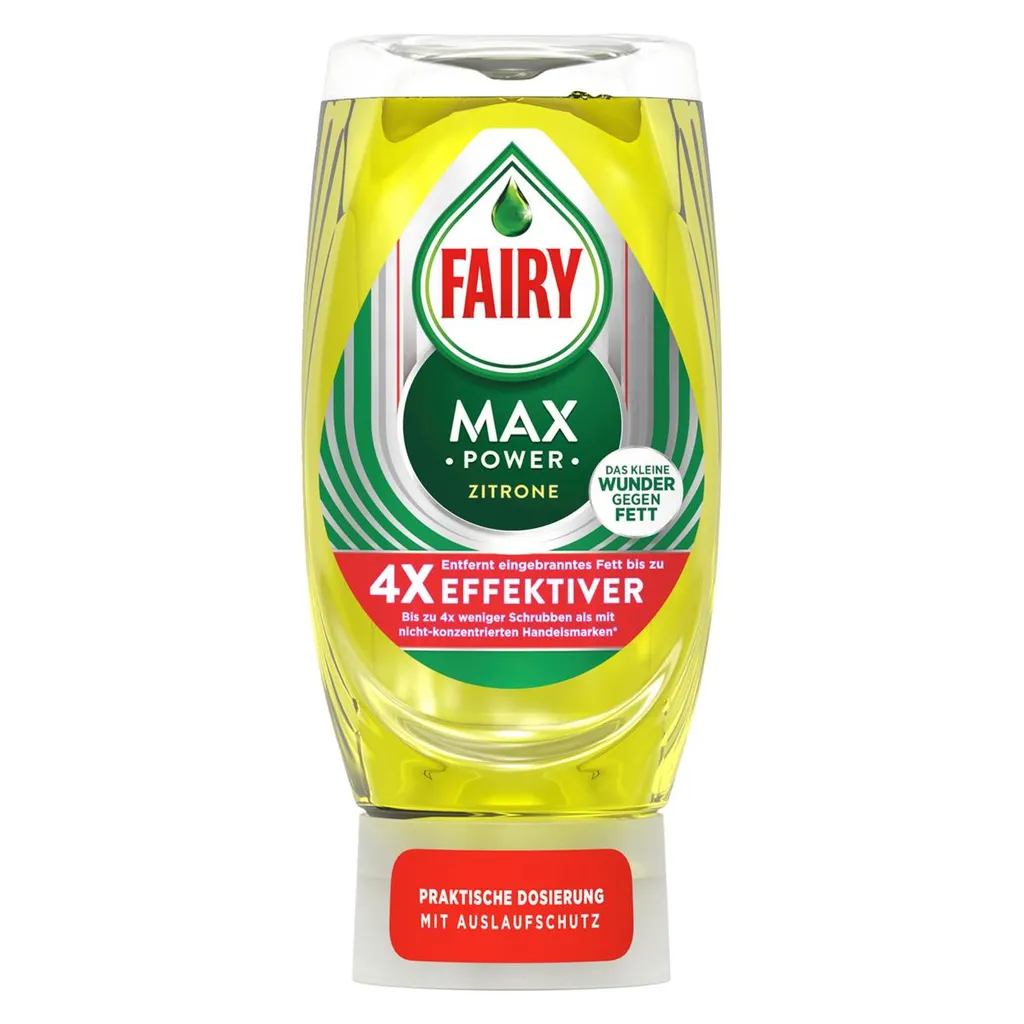 Procter & Gamble Fairy Spülmittel Max Power Zitrone 370ml - Wunder Gegen Fett (1er Pack)