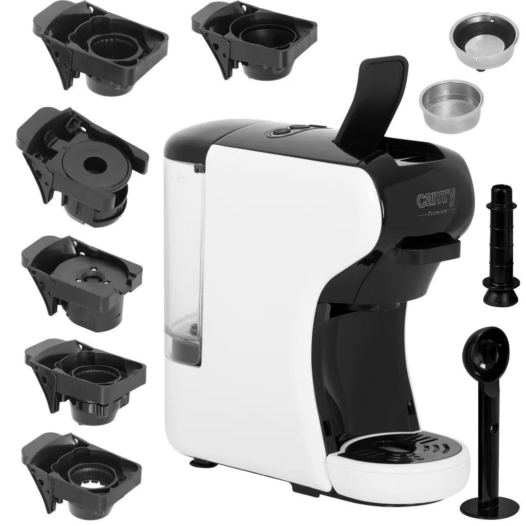 Adler Camry CR 4414 Multi-Espressomaschine Mit 5 Kapselkaffeeeinsätzen 19 Bar Pumpendruck – Bild 3