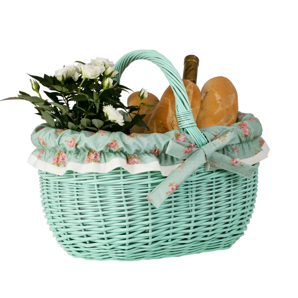 TheWickerStories Einkaufskorb / Geschenkkorb Aus Weide, Mint – Bild 7