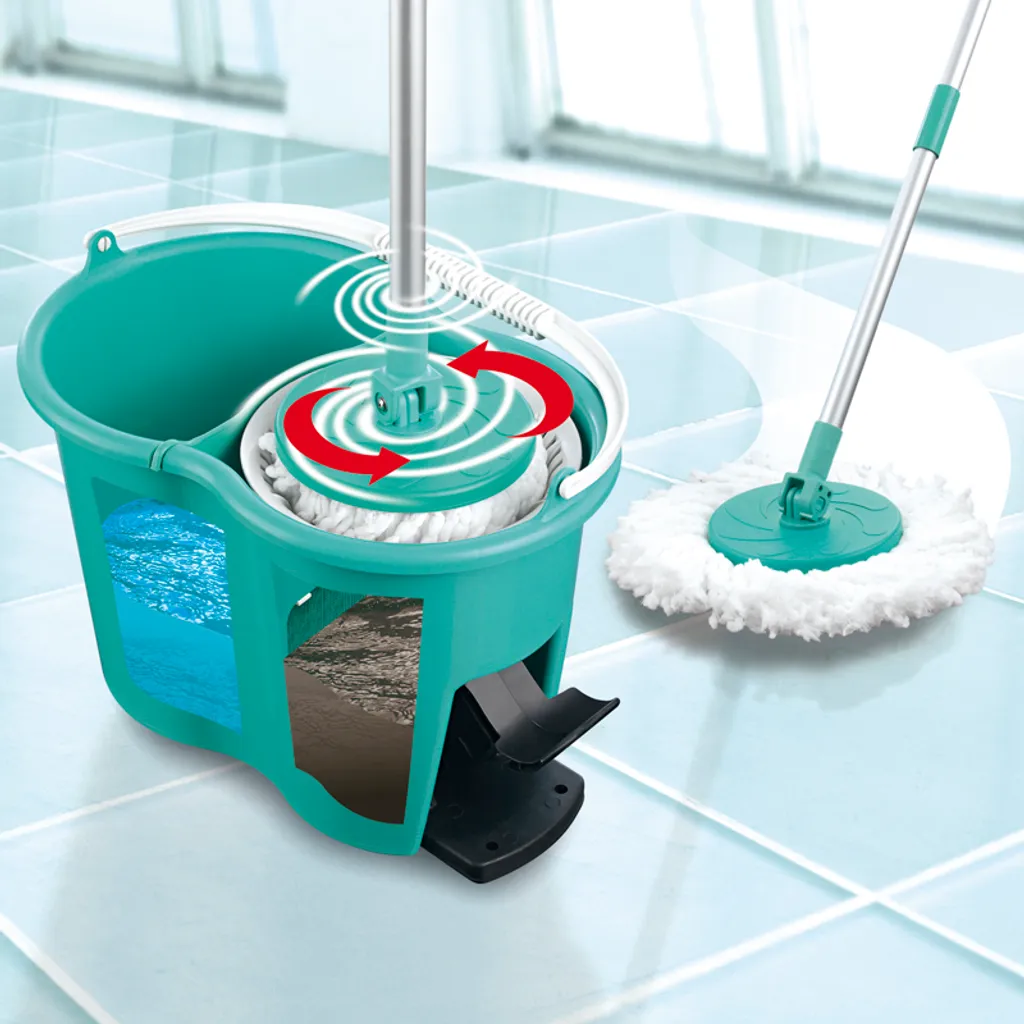 Maxxworld Wischmop Bodenwischer Set 2 Kammer Power Filtersystem Wischen Putzeimer Mopp NEU – Bild 2