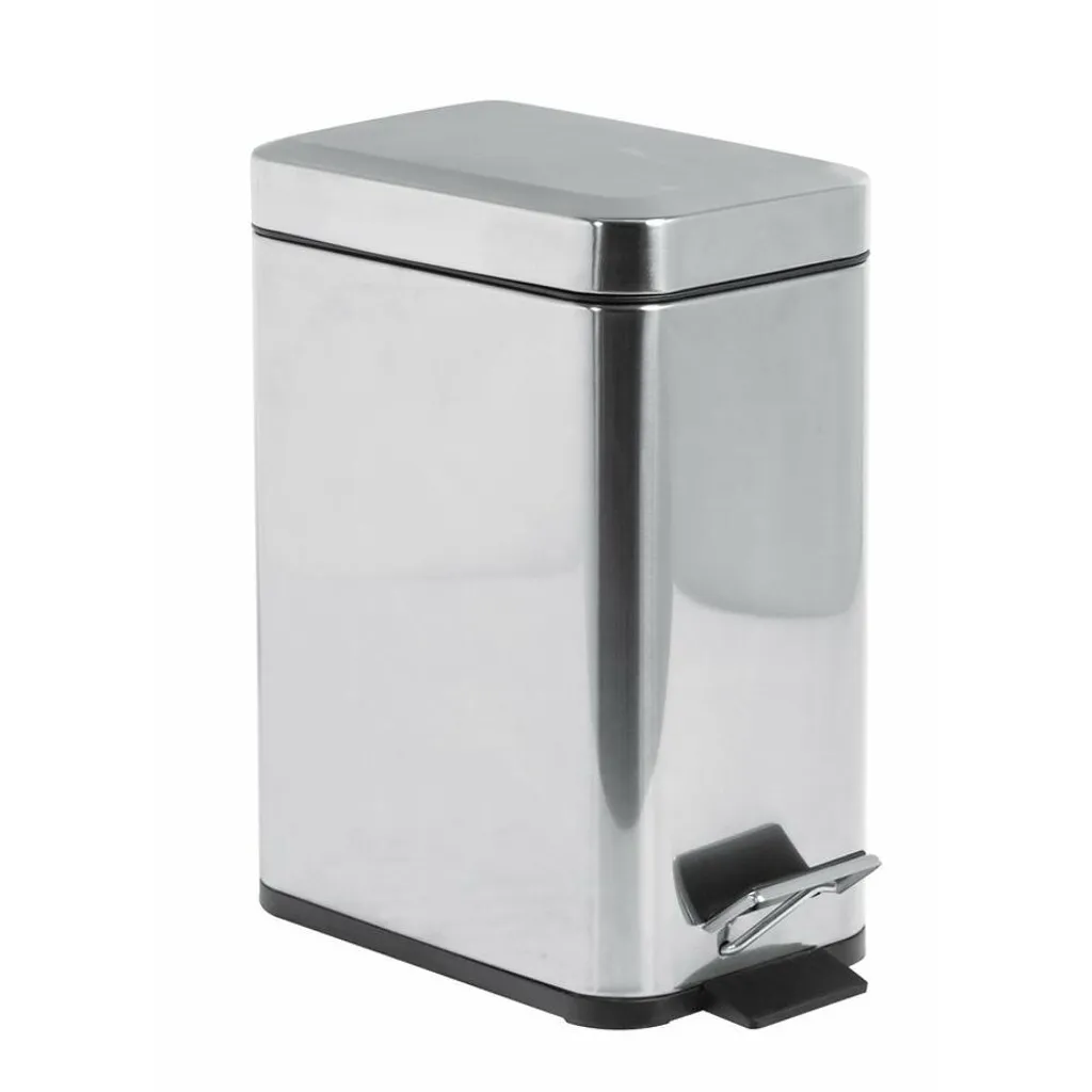 HAK SIMPLE LINE Abfalleimer Rechteckig 5l, Polierter Edelstahl