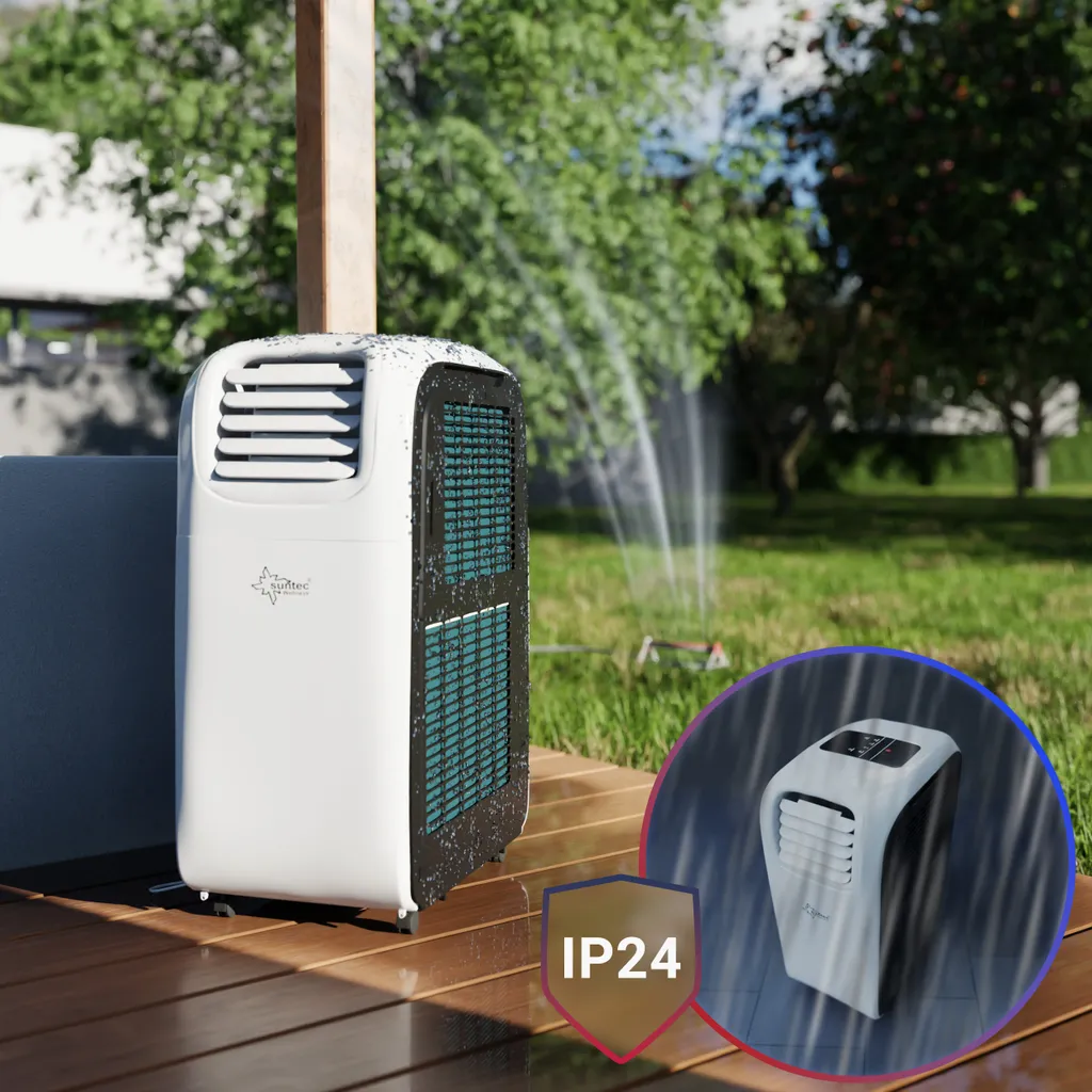 SUNTEC Mobiles Lokales Klimagerät Transform 12.000 Eco R290 | Geeignet Für Räume Bis 130m3 (60 M2) | Inkl. Abluftschlauch | Kühler Und Entfeuchter Mit ökologischem Kühlmittel R290 | 12.000 BTU/h, EEK A – Bild 9