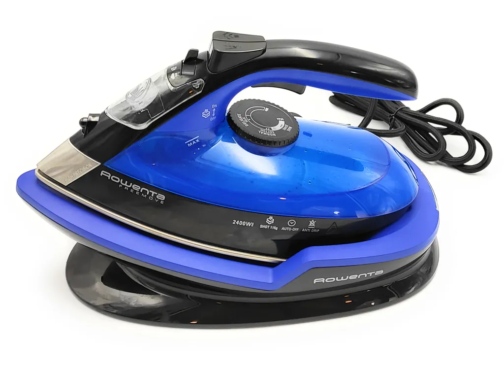 Rowenta DE5010 Dampfbügeleisen Ohne Schnur Mit Ladestation Blau Schwarz – Bild 4