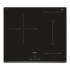 Bosch Serie 4 PVJ631BB1E, Schwarz, Integriert, Zonen-Induktionskochfeld, Glaskeramik, 3 Zone(n), 3 Zone(n)
