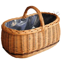 Holzwarenwelt.de YULKA Einkaufskorb Weidenkorb Autokorb Weide Korn Korb (L) 45 X (B) 32 X (H) 21/32