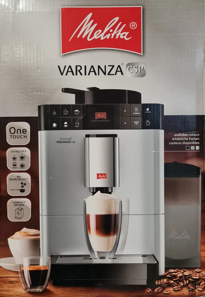 Melitta Caffeo Varianza CSP F570-101 Kaffeevollautomat Mit Milchbehälter, One Touch Funktion - Silber – Bild 2