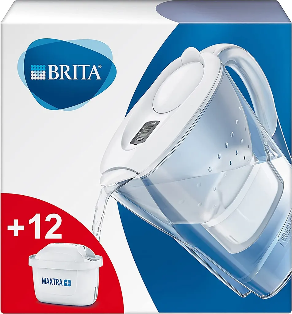 BRITA Wasserfilter Marella Weiss 2,4L & 12 Maxtra+ Kartuschen Filter (1er Pack) – Bild 12