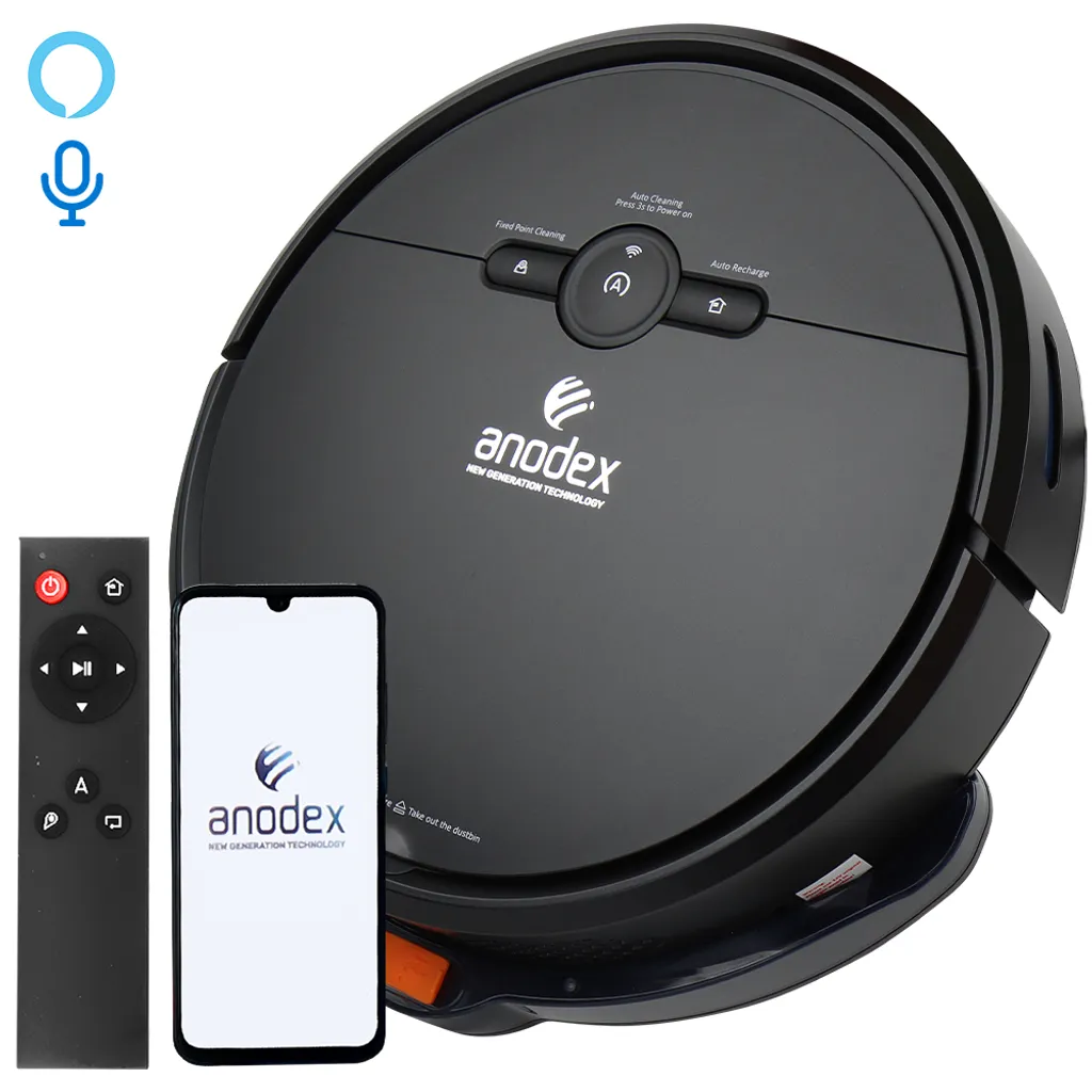 By The Creators B.V. Anodex - Staubsauger Roboter - Mit Wischfunktion - Mit Ladestation - Staubsauger Roboter - 3 In 1 - Mattschwarz