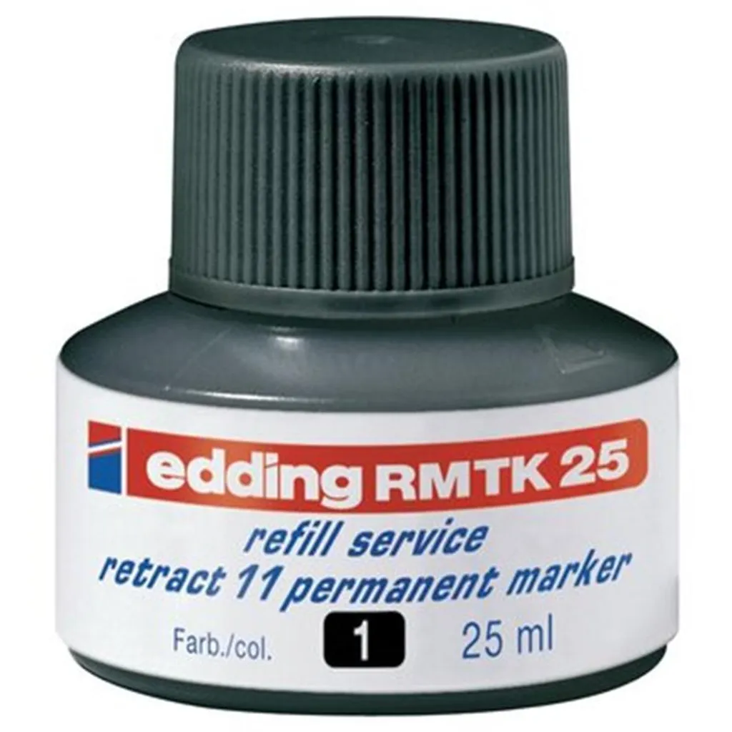 Edding RMTK 25 Permanentmarker Retract 11 Nachfülltinte Schwarz 25 Ml – Bild 2