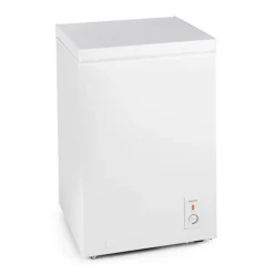 Klarstein Gefrierschrank Gefriertruhe - Tiefkühltruhe 100 Liter - Herausnehmbarer Hängekorb - Freistehend - Bodenrollen - Weiß Tiefkühlschrank Freistehend Gefriertruhe Gefrierschrank Groß Kühltruhe Gefriergeräte