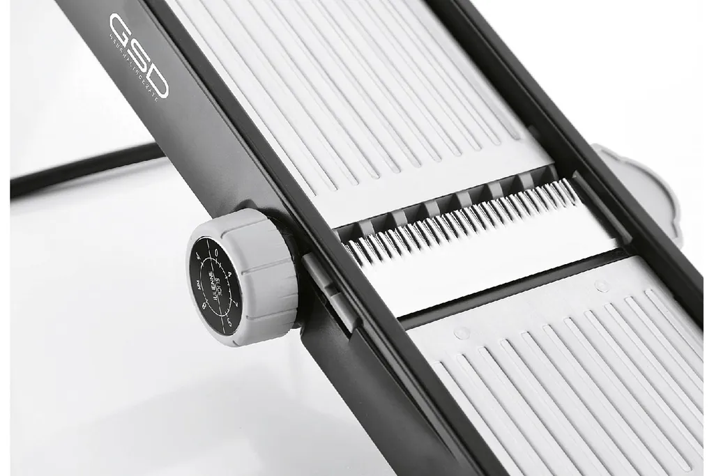 GSD Profi Mandoline Aus Edelstahl Mit Schwarzem Rahmen – Bild 3