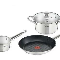 Tefal Simpleo 4tlg Topf-Set Temperaturanzeige Edelstahl