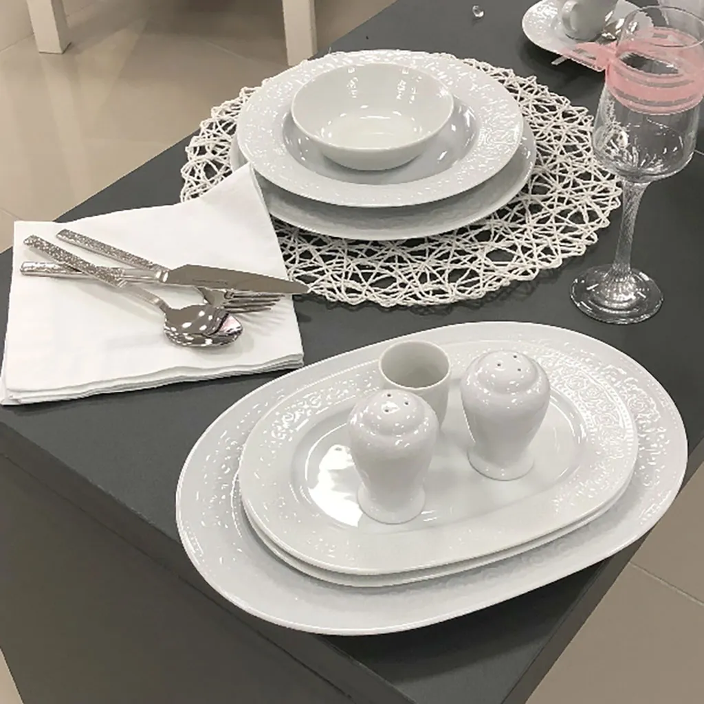 Kütahya Porselen 83 Teilig Acelya Tafelservice Porzellan Essservice 12 Personen – Bild 22