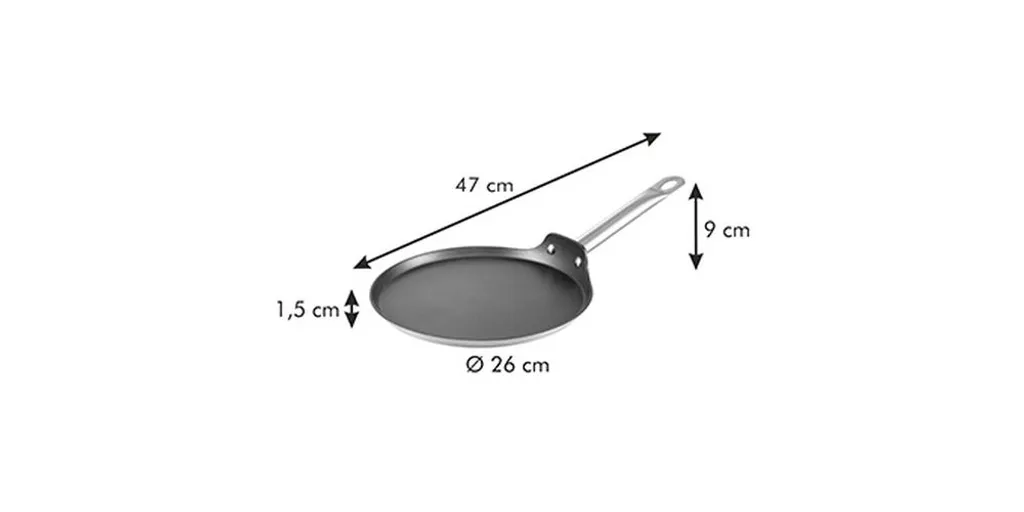 TESCOMA Crepespfanne 26 Cm Aluminium Induktion Pfannekuchen Eierkuchen Pfanne – Bild 2