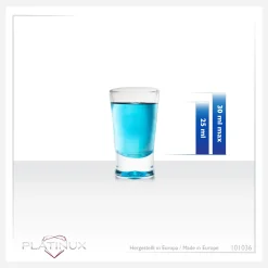 PLATINUX Shotgläser Set 6 Teilig Bunt Schnapsgläser 2,5cl Tequilagläser Wodkagläser Pinnchen