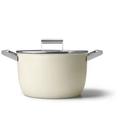 SMEG Kochtopf Mit Deckel Matt Creme - Ø 26 Cm / 7,7 Liter