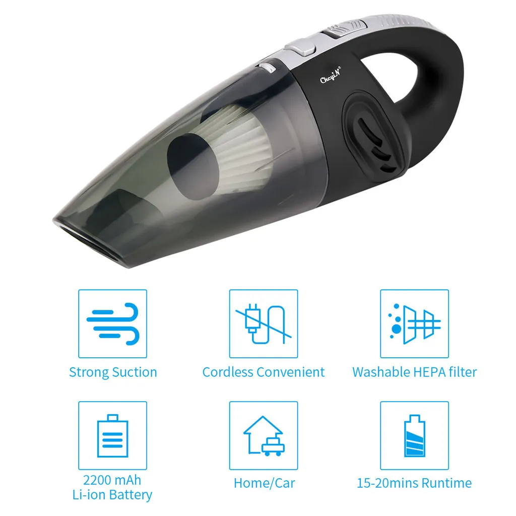 CkeyiN Akku-Handstaubsauger, Wiederaufladbarer, Leistungsstarker Zyklon-Nass-Trocken-Sauger Für Die Reinigung Von Tierhaaren, Staub Und Kies – Bild 3