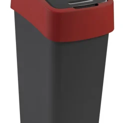 Curver Flip Bin 50L, Verschiedene Farben Farbe: Schwarz / Rot