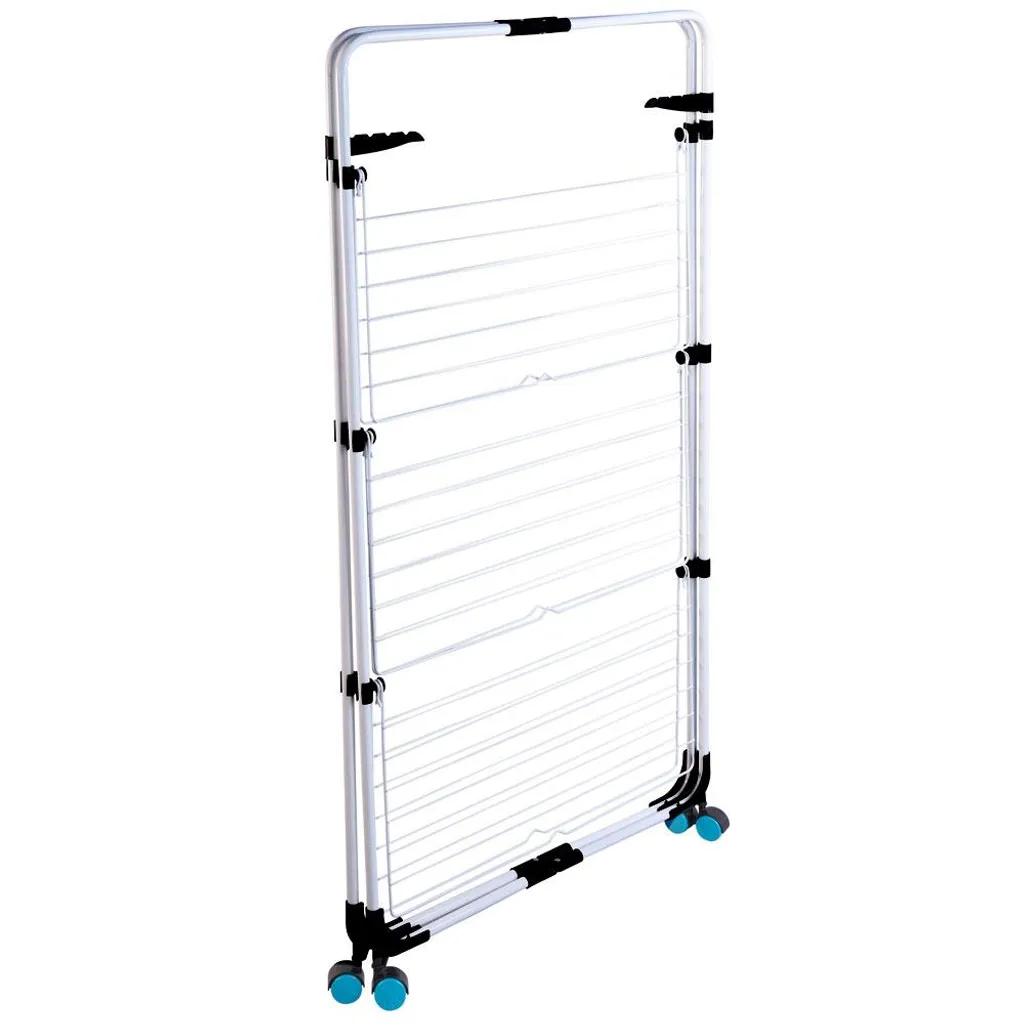 Universell Vilde Wäschetrockner | Wäscheständer | Turmwäscheständer Mit 3 Ebenen Groß Klappbar Auf Rollen 30 M Leinenlänge – Bild 4