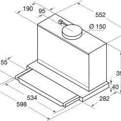Bauknecht DBAH 65 LM X Dunstabzugshaube Flachschirm / 60cm / Für Abluft- Und Umluftbetrieb Geeignet / 85,8 KWh / LED / 3 Leistungsstufen