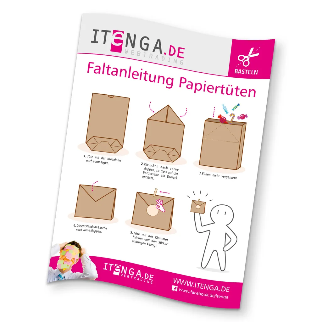 Itenga Adventskalender Set 24 Geschenktüten + Klammern + Sticker – Bild 5
