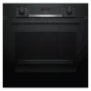 Bosch Backofen HBA534EB0 Einbauherd - Schwarz, Autark, 3D-Heißluft, Teleskopauszug