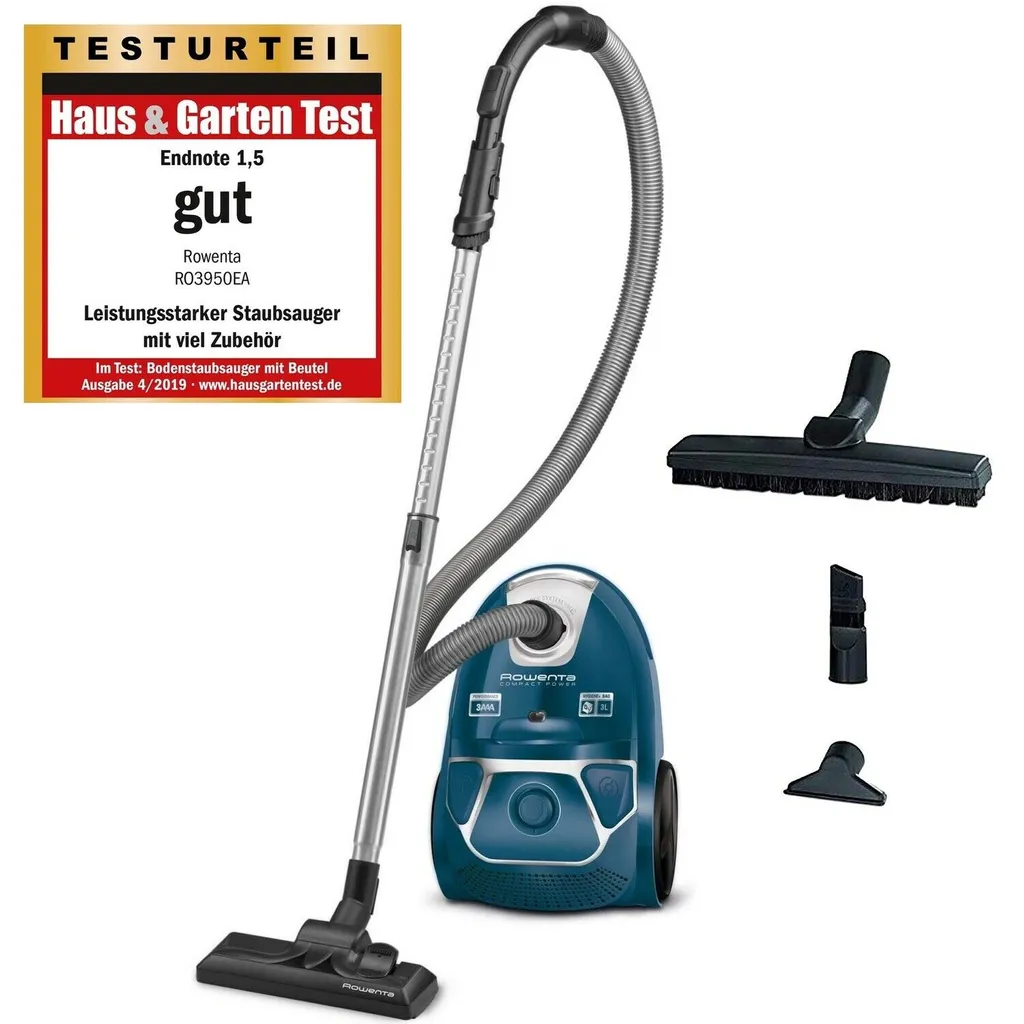 Rowenta Staubsauger Bodenstaubsauger Für Beutel RO3950 Blau + 4 Swirl R39 Staubbeutel – Bild 2