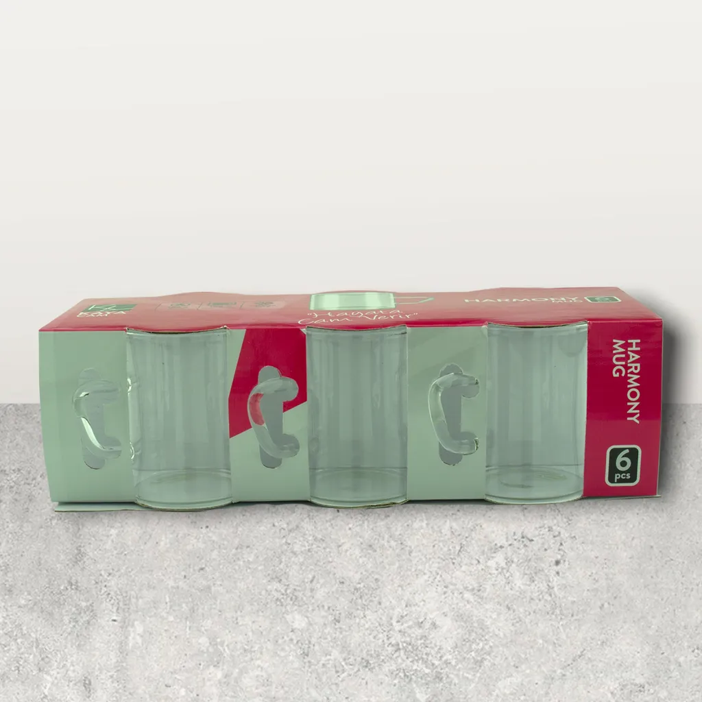 Kayacam Harmony Teegläser Teeglas Kaffeegläser Kaffeeglas Mit Henkel 6 Gläser 250ml K141 – Bild 4