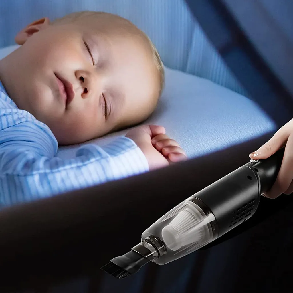 Mmgoqqt Mini Handstaubsauger Kabellos - Handstaubsauger Wiederaufladbar Tragbar , USB Staubsauger Für Auto, Tastatur, Tierhaare,Black – Bild 3