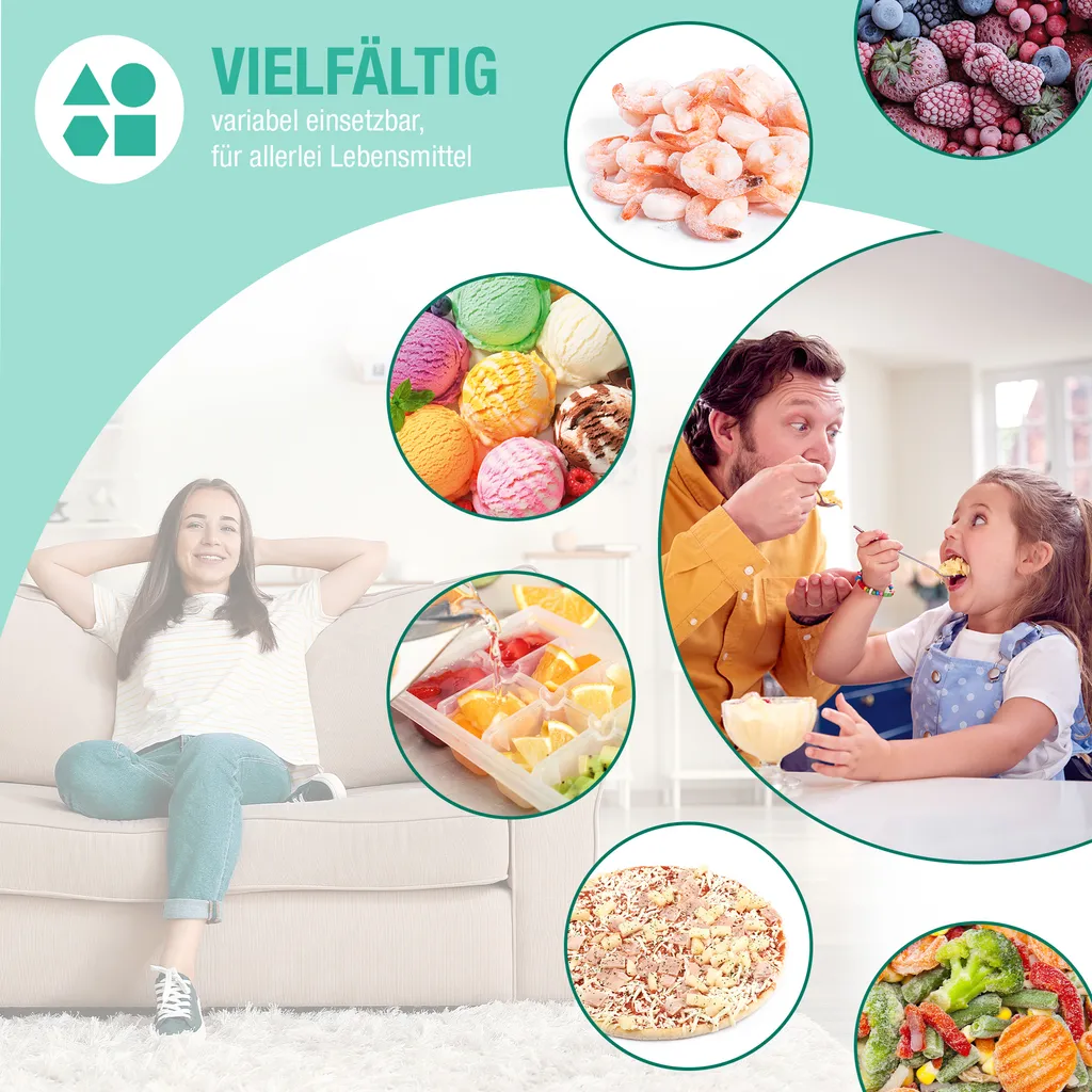 Bomann® Gefrierschrank, 42L Nutzinhalt, Mini Gefrierschrank Mit 2 Herausnehmbaren Gitterablagen, Gefrierschrank Mit Wechselbarem Türanschlag & Stufenloser Temperaturreglung - GB 7236 Weiß – Bild 5