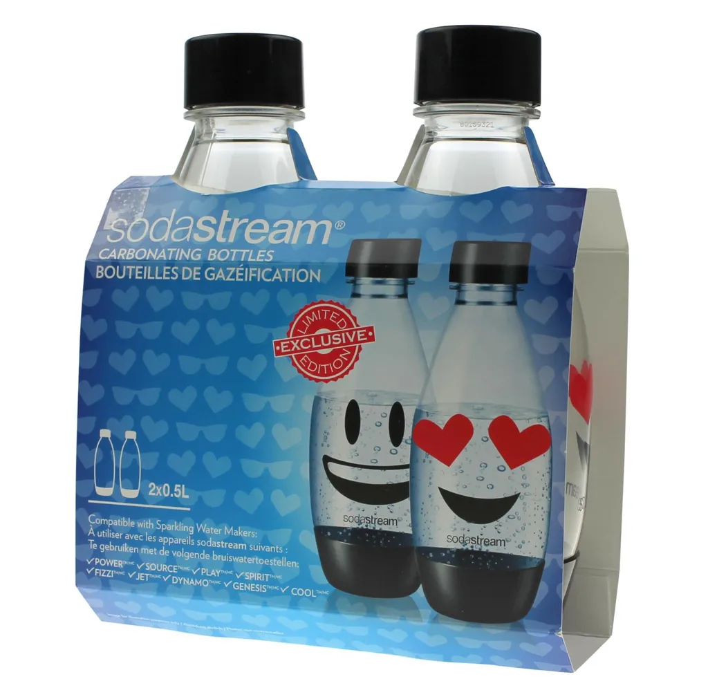 Sodastream 1748221310 2x PET-Kunststoffflasche 0,5 Liter FürTrinkwassersprudler