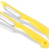 InstrumenteNRW Sparschäler 2er Set Schäler Obst Gemüse Mit Rostfreier Scharfer Pendelklinge Universalschäler Für Rechts Und Linkshänder Allzweckschäler Zum Schälen Von Obst Gemüse Spülmaschinen Geeignet Gelb