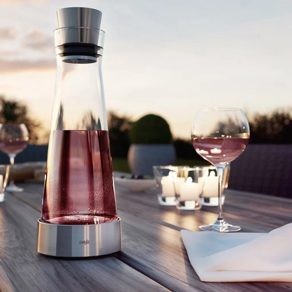 Emsa Kühlkaraffe FLOW Slim 1,0 Liter Glas / Edelstahl – Bild 11