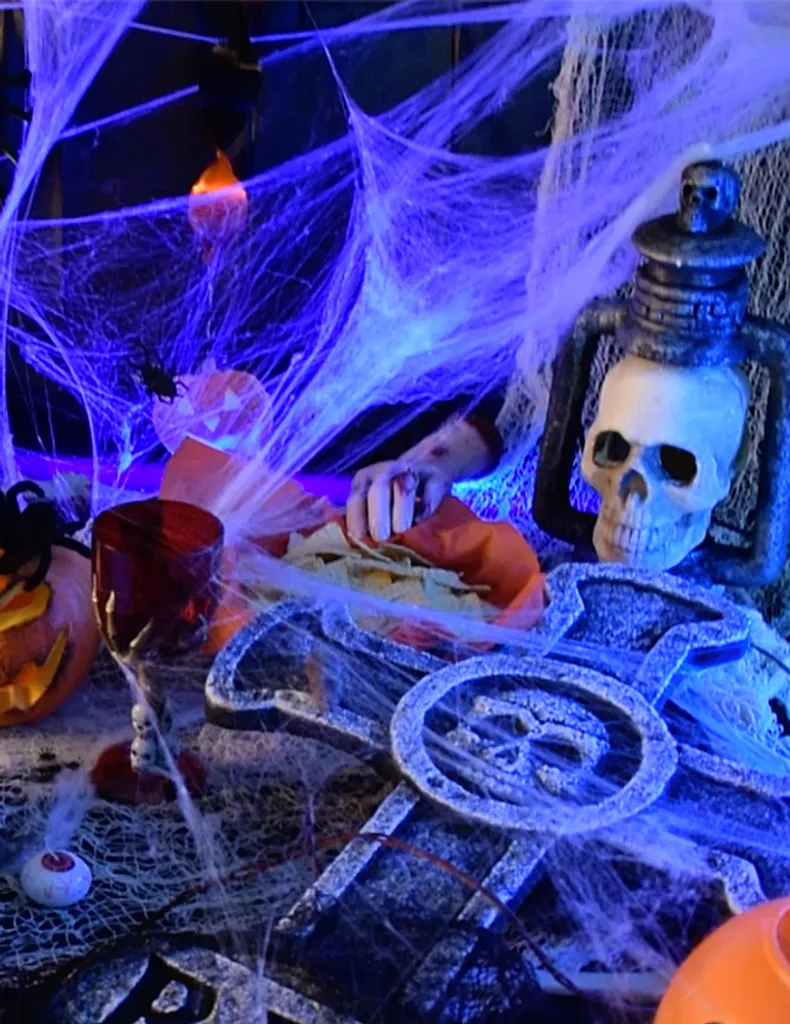 Elite Spinnennetz Mit Spinnen Halloween-Deko Weiss 100 G 35qm – Bild 3